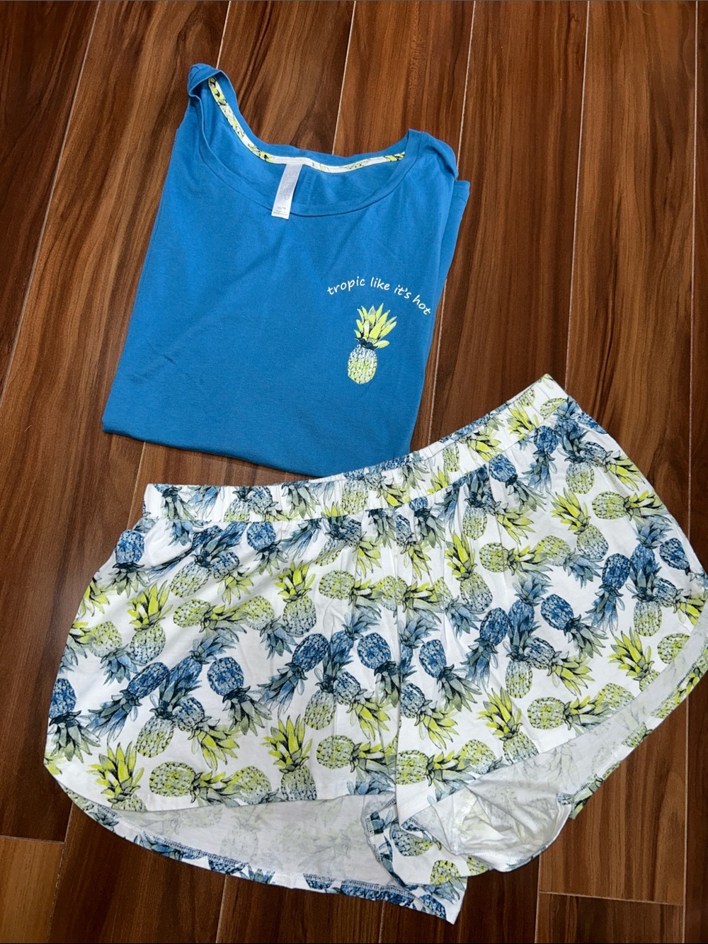 Size 14/16 / 1X Cacique Sleep pineapple pajama set